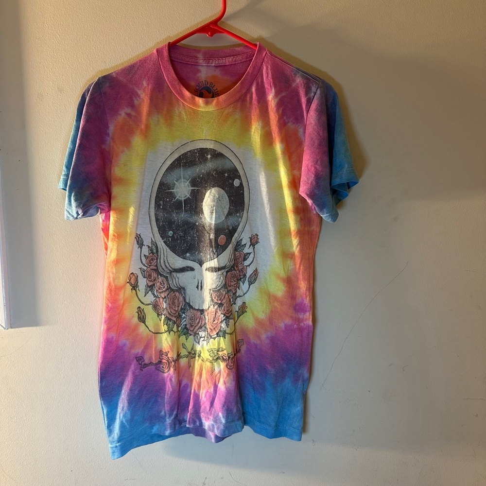 Men's Grateful Dead Liquid Blue Vintage T-shirt Size S Multi-color